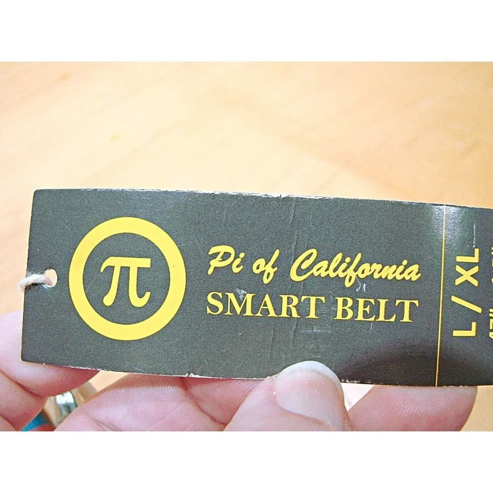 NEW Pi of California Belt Smart D Ring Belt Striped Golf Dress Belts L/XL 47 NWT